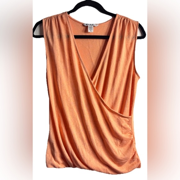 Athleta Women's Top Sz S Modal Pull Over Sleeveless Orange - Picture 1 of 4